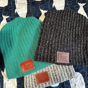Love Your Melon Beanie Hat Bundle 3 Colors Unisex Winter Casual
